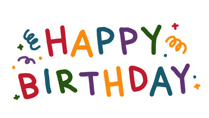 happy birthday text, calligraphy