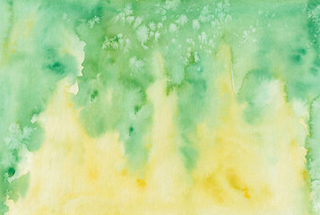 Fototapeta na wymiar Watercolor Backgrounds - yellow-green
