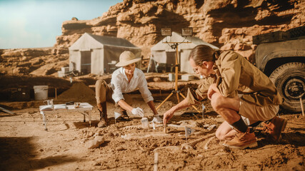 Archaeological Digging Site: Two Great Paleontologists Discovered Fossil Remains of Prehistoric...