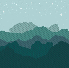 montains and stars