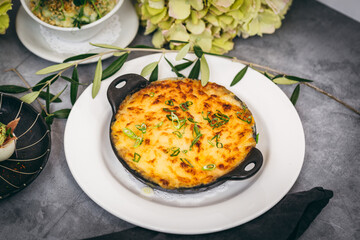 Shepherd Pie in Cast Iron Skillet