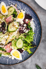 Gourmet Garden Salad with Boiled Eggs