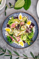 Gourmet Garden Salad with Boiled Eggs