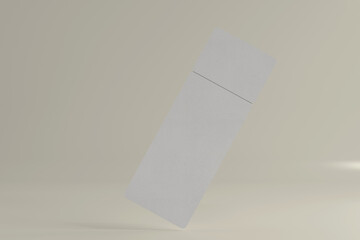 Blank Event Ticket 3D Rendering