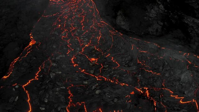 Fagradalsfjall volcano erupting in Iceland