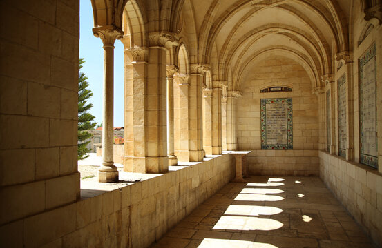 Colonnade of the Church of the Pater Noster in Jerusalem