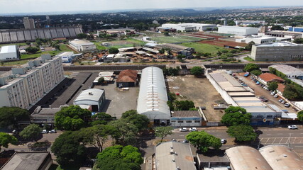View of a shed from the sky