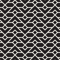 Vector seamless geometric pattern. Simple abstract lines lattice. Repeating elements stylish background