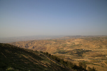 Landscape view from Mount Nebo in Jordan