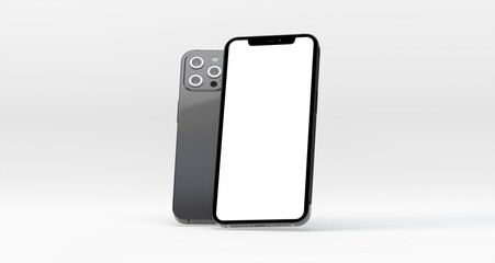 phone 3d illustration mockup smartphone isolated