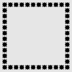 Flat ornament frame. Simple style company poster design background symbol. Logo design element. T-shirt printing. Vector for sticker.