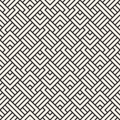Abstract geometric pattern with stripes. Vector seamless background. Black and white lattice texture.