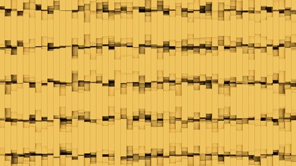 3d render abstract background pattern many golden objects