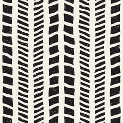 Simple ink geometric pattern. Monochrome black and white strokes background. Hand drawn ink texture for your design