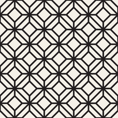 Vector seamless geometric pattern. Simple abstract lines lattice. Repeating elements stylish background