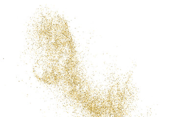 Fototapeta na wymiar Gold Glitter Texture.Gold Glitter Texture Isolated On White. Amber Particles Color. Celebratory Background. Golden Explosion Of Confetti. Vector Illustration, Eps 10.
