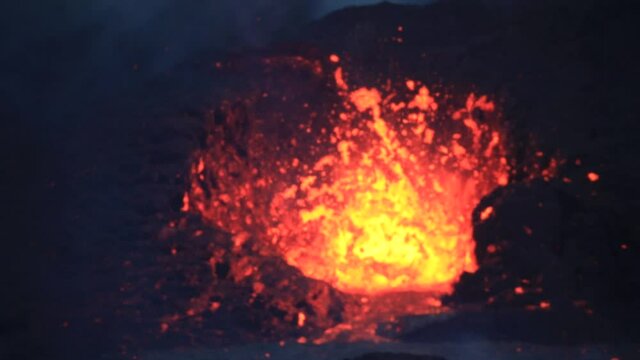 Fagradalsfjall volcano erupting in Iceland