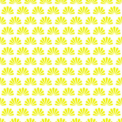 Abstract Seamless Pattern Yelllow Doodle Geometric Figures Background Vector