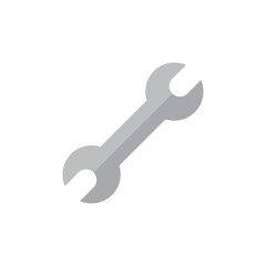 Wrench vector flat icon on white background