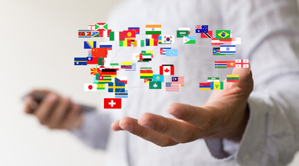 International Business World Flags Globe