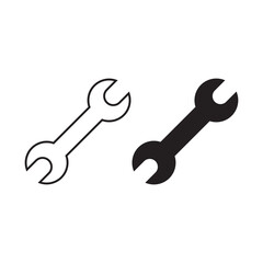 Wrench icon Vector Illustration on the white background