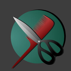 Vector comb and scissors shaver