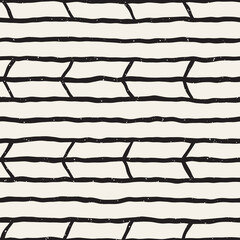 Simple ink geometric pattern. Monochrome black and white strokes background. Hand drawn ink texture for your design