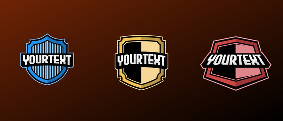 Set of emblem sport or esport logo design © yzor.std