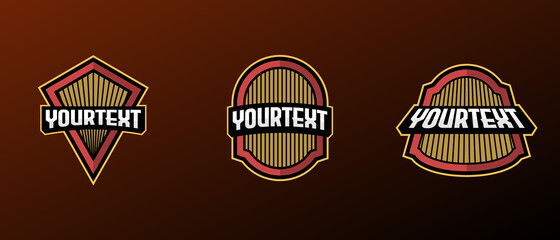 Set of emblem sport or esport logo design © yzor.std