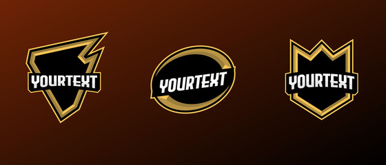 Set of emblem sport or esport logo design © yzor.std