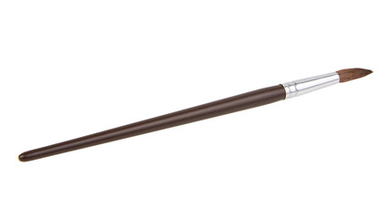 Wooden brush for paint art isolated on the white background