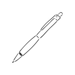 pen vector sketch on white background Freehand linear black color hand drawn picture logo sketchy in artsy scribble ancient style. Closeup view