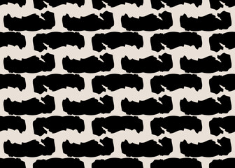 Black spots. Geometric seamless pattern for creative design.