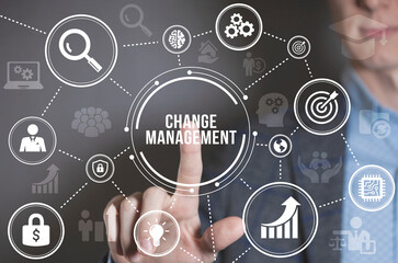 Internet, business, Technology and network concept. CHANGE MANAGEMENT, business concept.