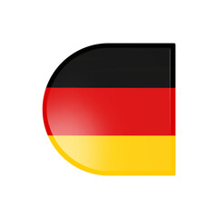 German flag icon art illustration modern design.
