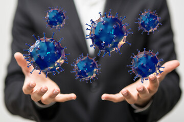 Coronavirus abstract background. protection Genetics Bacteriological Microorganism..