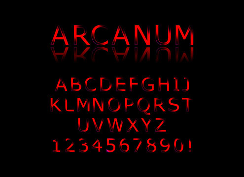 arcanum vector font