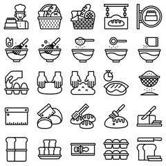 Bakery and baking related line icon set 2 - 427498345