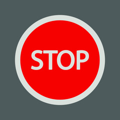 Stop Road icon. stop sign. vector illustration