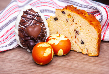 festive easter with easter eggs