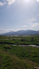 landscape with mountains