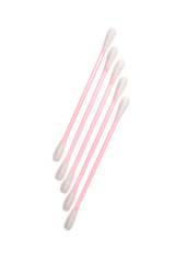 Cotton swabs on white background