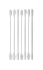 Cotton swabs on white background