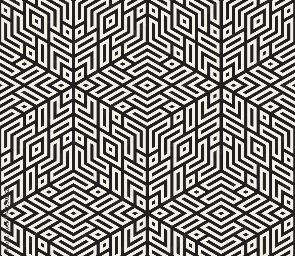 Wall mural vector seamless pattern. modern stylish abstract texture. repeating geometric tiles