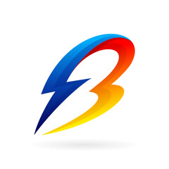 bolt letter b logo