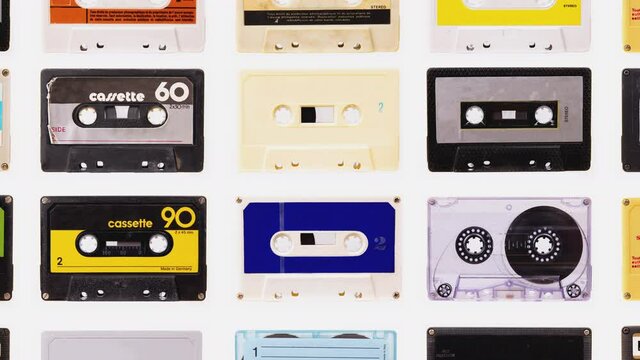 Stop motion of different cassette tapes