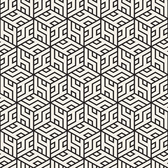 Vector seamless lines mosaic pattern. Modern stylish abstract texture. Repeating geometric tiles