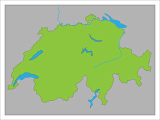 スイスの地図です