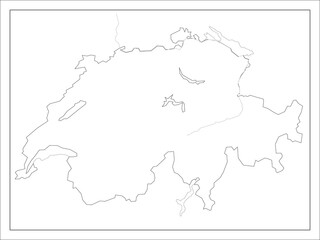 Fototapeta premium スイスの地図です