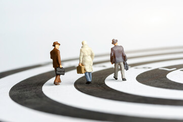 Business people walking and curve way and discussing planning for the business strategy in market, partneer team talking about the business plan.